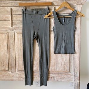 SKIMS COTTON RIBBED SET (S) Gun Metal
